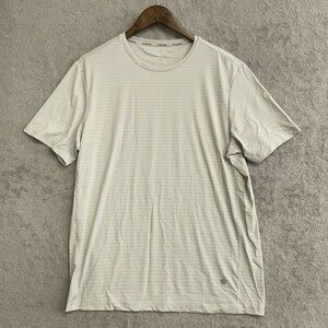 NWOT Soybu Men's M Light Grey Performance Active T-Shirt Striped
